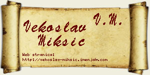 Vekoslav Mikšić vizit kartica